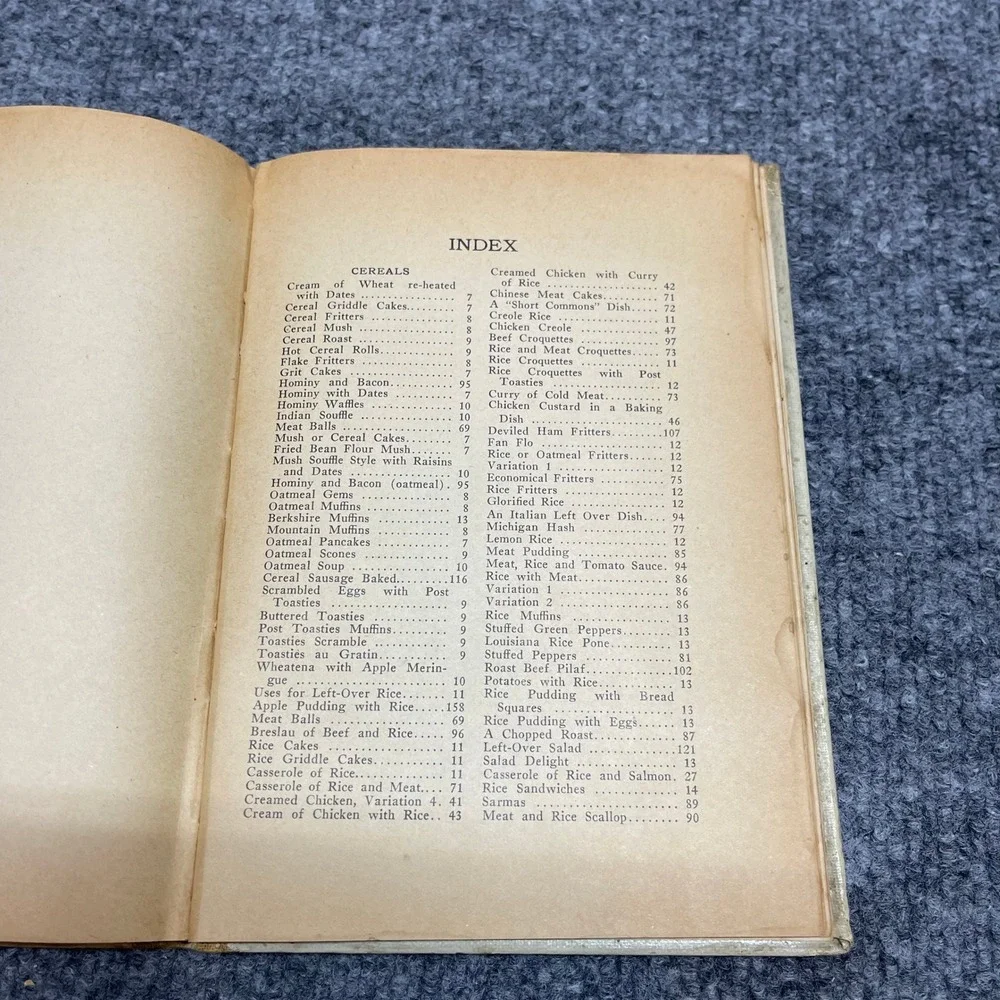 Vintage 1920 The Cook Book of Left-Overs Mabel Sturtevant Illinois First Edition